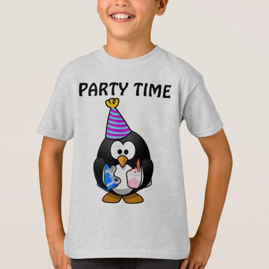 誕生日ペンギンキッズTシャツ Tシャツ (正面)