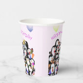 誕生日ペンギンパーティー紙カップカスタム-文字 紙コップ (右)