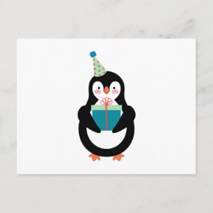 誕生日ペンギン ポストカード