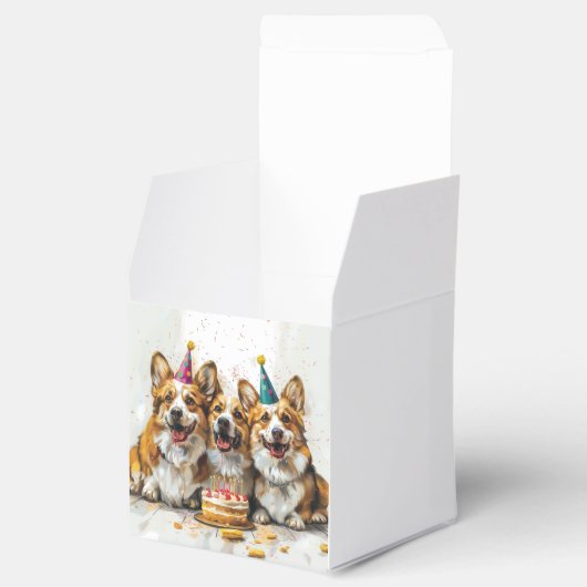 誕生日ペンブロークウェルシュコーギードッグ フェイバーボックス (オープン)