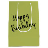 誕生日ホルスタインを柵に乗せる ミディアムペーパーバッグ (裏面)