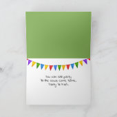 誕生日ホルスタイン牛のユーモア カード (内部)