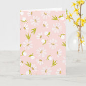 誕生日ホワイトウォーター色のデイジー カード (黄色い花)