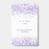 誕生日ホワイトバイオレットラベンダーvip招待 バッジ (裏面)