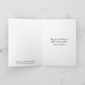 誕生日ホワイトピーコックインムーンライト カード (内部)