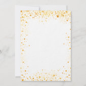 誕生日ホワイト金ゴールドグリッターエレガント贅沢 招待状 (裏面)
