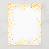 誕生日ホワイト金ゴールドグリッター予算 チラシ (裏面)