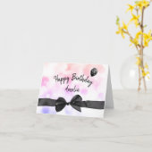 誕生日ボウオンレインボー《写真》ぼけ味 カード (黄色い花)