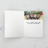 誕生日ボスすべての米国の動物のロバのユーモア シーズンカード (内部)