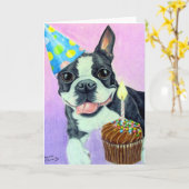 誕生日ボストン カード (黄色い花)