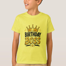 誕生日ボス グラフィックTシャツ ティーン向け おもしろいクラウンTシャツ
