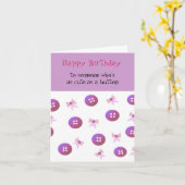 誕生日ボタンと湾曲形 カード (黄色い花)