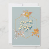 誕生日ボヘミアン溝スタイルb日アイディア 招待状 (裏面)