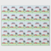 誕生日ボーイお洒落レースカーかわいいパーティー ラッピングペーパー (フラット)