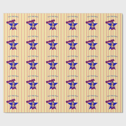 誕生日ボーイかわいいドラゴンカスタマイズ ラッピングペーパー (フラット)