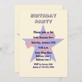 誕生日ボーイかわいいパーティー 招待状 (正面/裏面)