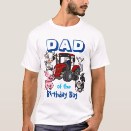 誕生日ボーイのパパ ファームアニマル Tシャツ