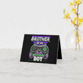 誕生日ボーイの弟マッチングビデオゲーム カード (黄色い花)