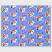 誕生日ボーイまたは女の子7歳のラディバグを包む紙。 ラッピングペーパー (フラット)