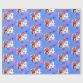 誕生日ボーイまたは少女4歳のラディバグを包む紙。 ラッピングペーパー (フラット)