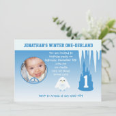 誕生日ボーイウィンターオネダーランド招待 招待状 (スタンド正面)