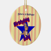 誕生日ボーイカワイドラゴンカスタマイズ可能オーナメント セラミックオーナメント (右)