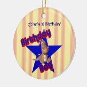 誕生日ボーイカワイドラゴンカスタマイズ可能オーナメント セラミックオーナメント (左)