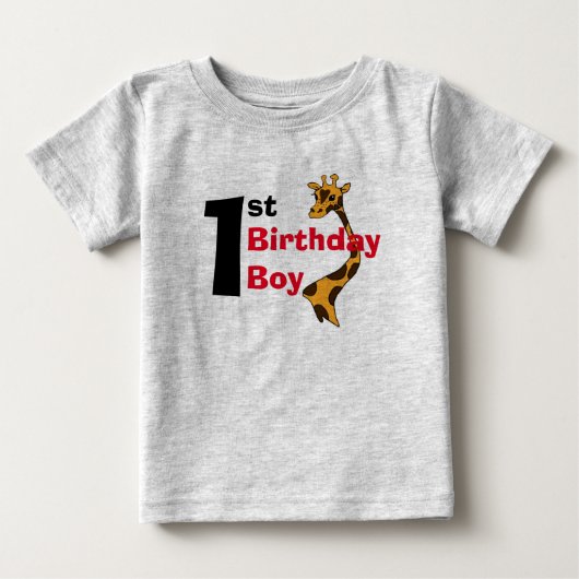 誕生日ボーイキリンShirt (1st) ベビーTシャツ (正面)