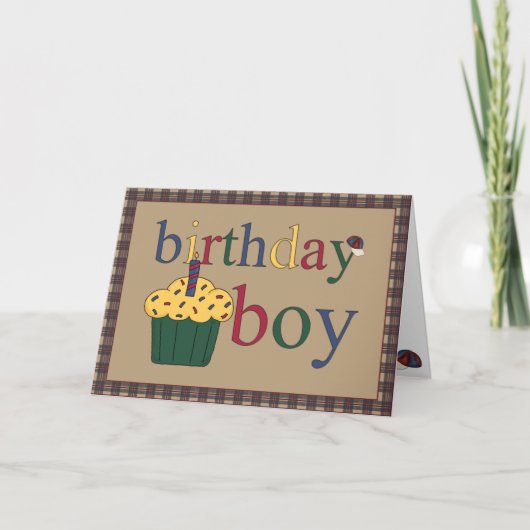 誕生日ボーイグリーティングカード カード (正面)