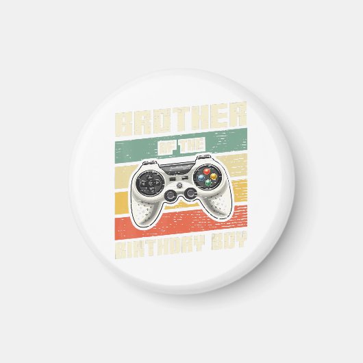 誕生日ボーイゲーマーギフトの兄弟 マグネット (正面)