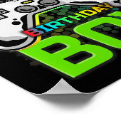 誕生日ボーイゲームおもしろいのビデオゲームのギフト ポスター (角)