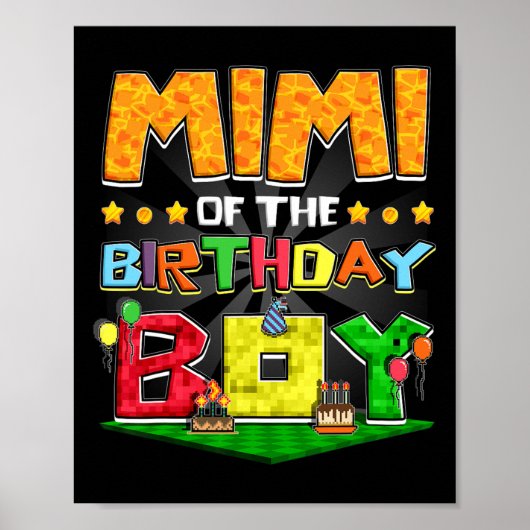 誕生日ボーイゲームゲームファミリーパーティーのミミ ポスター (正面)