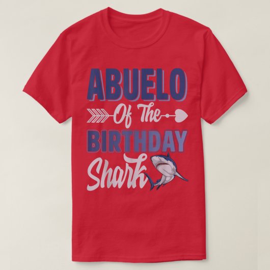 誕生日ボーイシャーク海マッチングFaのAbuelo Tシャツ (デザイン正面)