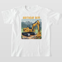 誕生日ボーイショベル設備建築 Tシャツ
