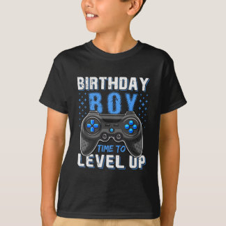 誕生日ボーイタイムでビデオゲームをレベルアップ Tシャツ