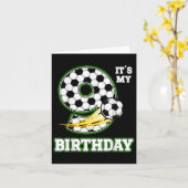 誕生日ボーイティーズ9サッカー私の9誕生日ボーイ カード (黄色い花)