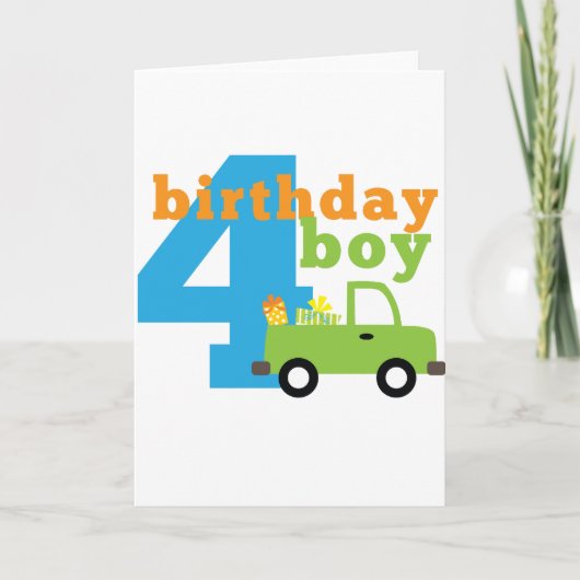 誕生日ボーイトラック4 カード (正面)