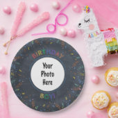 誕生日ボーイハッピーバースデーシャルボード ペーパープレート (パーティー)