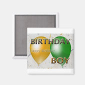 誕生日ボーイハッピーバースデー マグネット (正面/裏面)