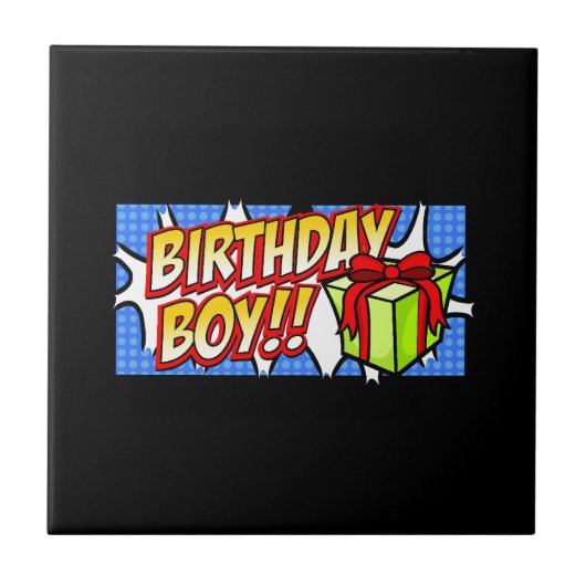 誕生日ボーイバナー タイル (正面)