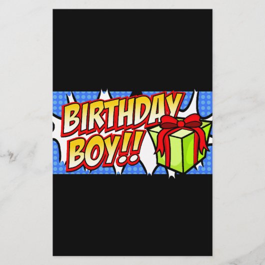 誕生日ボーイバナー 便箋 (正面)