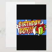 誕生日ボーイバナー 便箋 (正面/裏面)