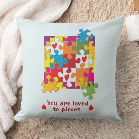誕生日ボーイパズルラブトゥピース クッション (ブランケット)