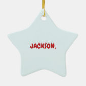 誕生日ボーイパズルラブトゥピース セラミックオーナメント (裏面)