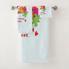 誕生日ボーイパズルラブトゥピース バスタオルセット