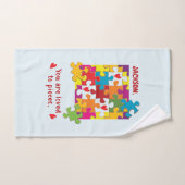 誕生日ボーイパズルラブトゥピース バスタオルセット (ハンドタオル)