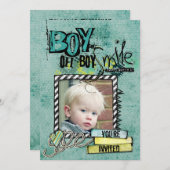 誕生日ボーイパーティー招待状 招待状 (正面/裏面)