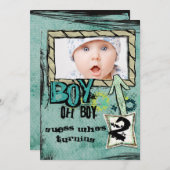 誕生日ボーイパーティー招待状 招待状 (正面/裏面)