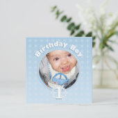 誕生日ボーイフォトウィンターオネダーランド招待状 招待状 (スタンド正面)