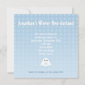 誕生日ボーイフォトウィンターオネダーランド招待状 招待状 (裏面)